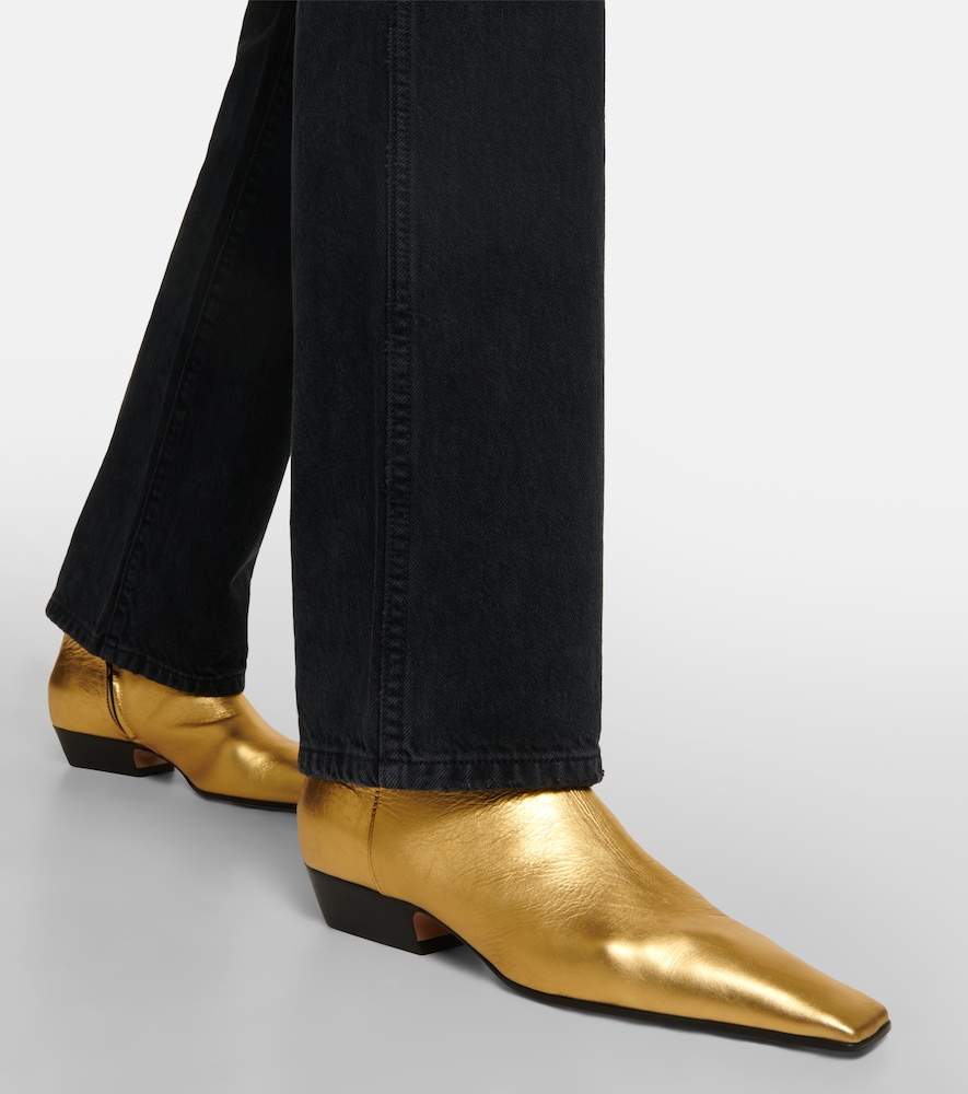 Marfa metallic leather ankle boots