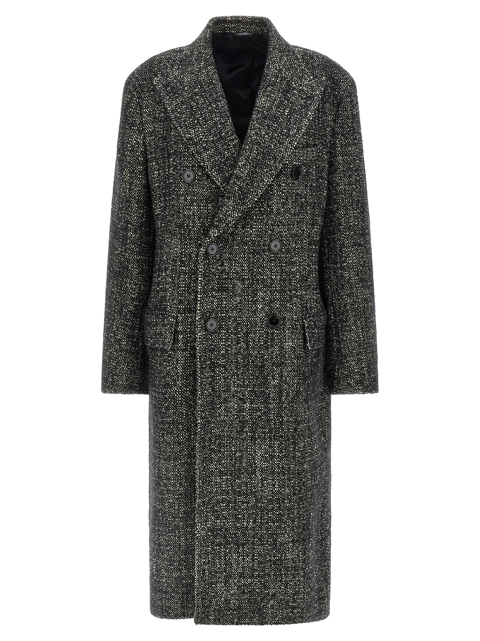 Wool and Cashmere Bouclé Coat — Gray