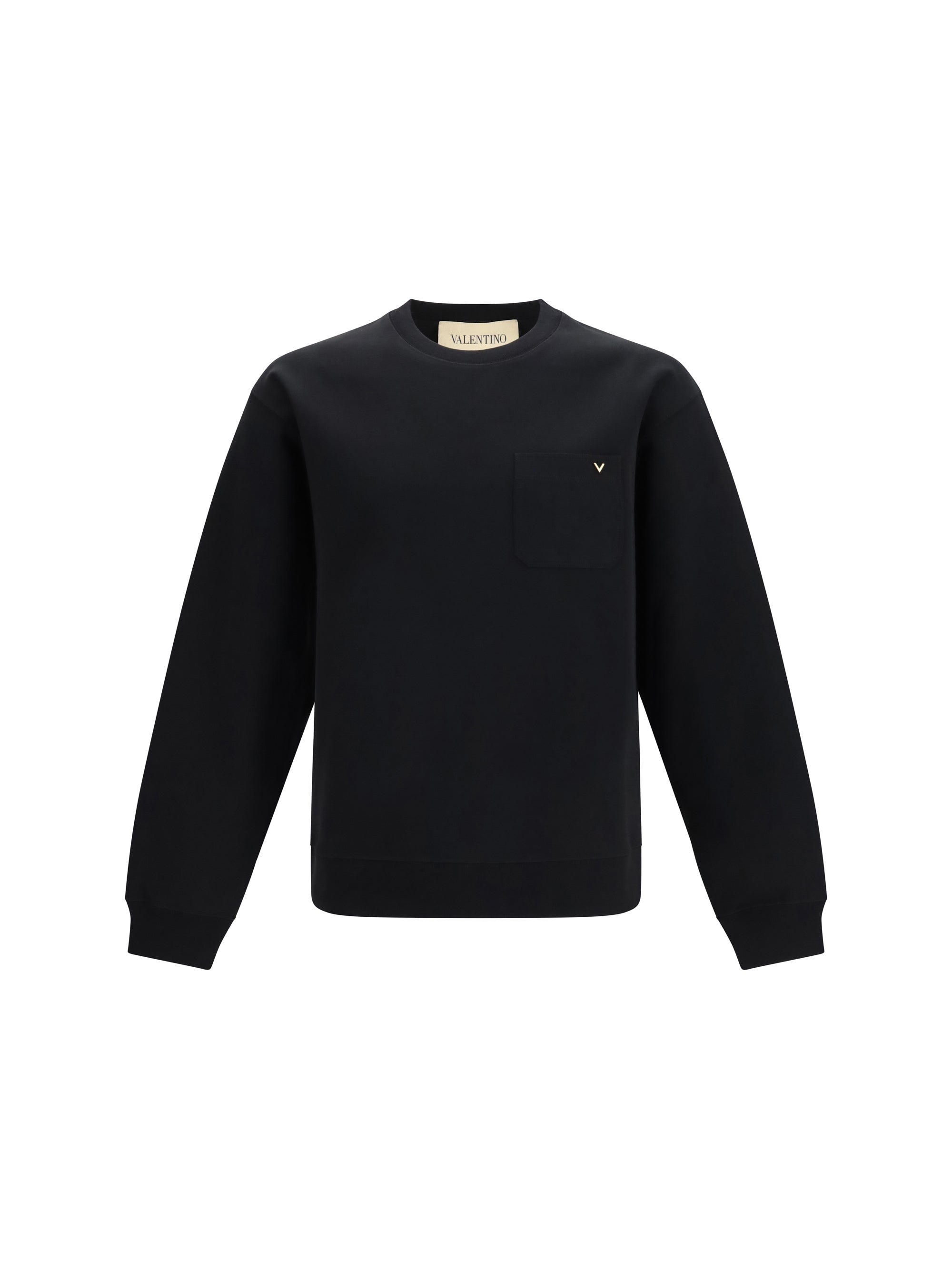 Chest-Pocket VLogo Sweatshirt — Black
