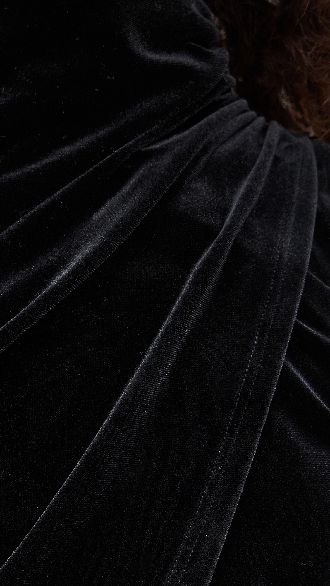 Mel Velvet Top Black