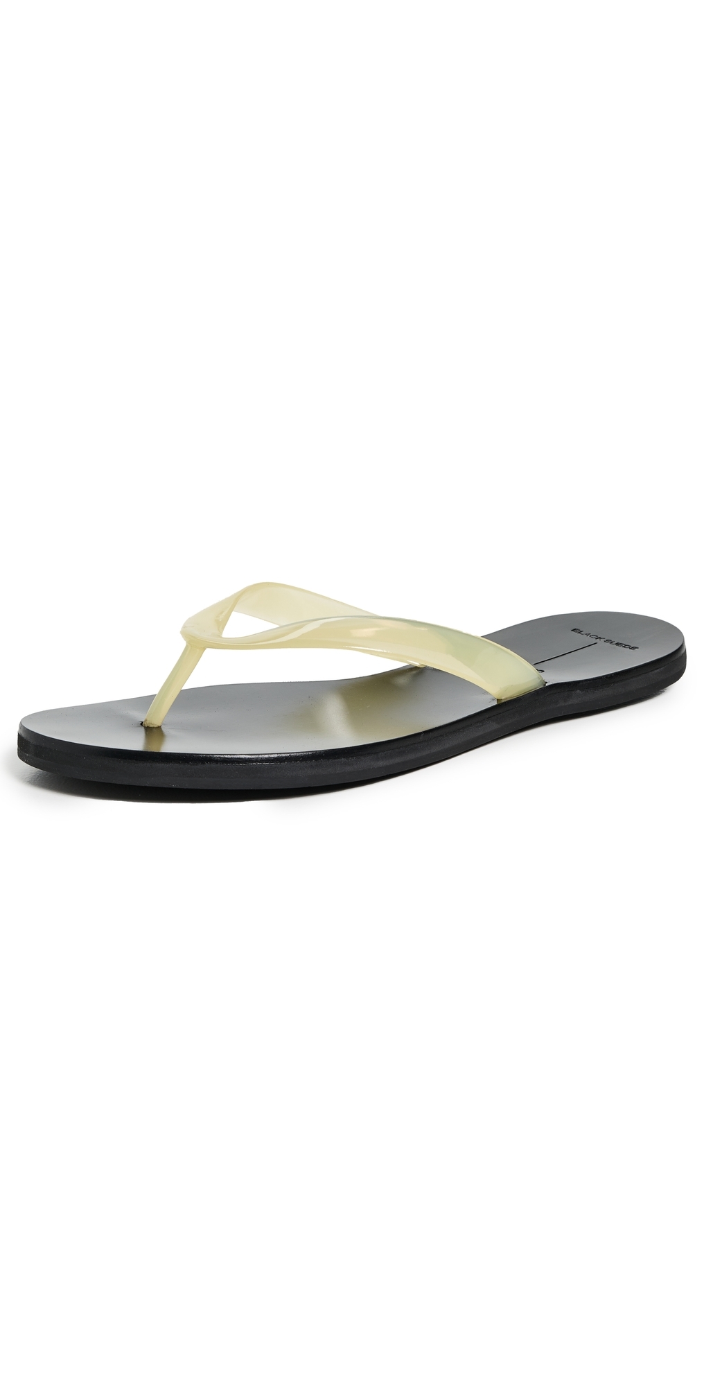 Black Suede Studio Jeli Sandals Butter PVC