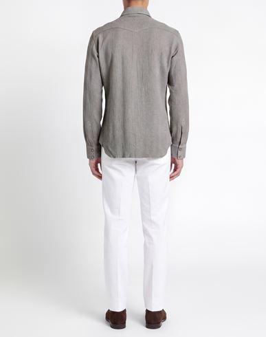 Man Shirt Grey Size 15 Cotton, Cashmere, Elastane