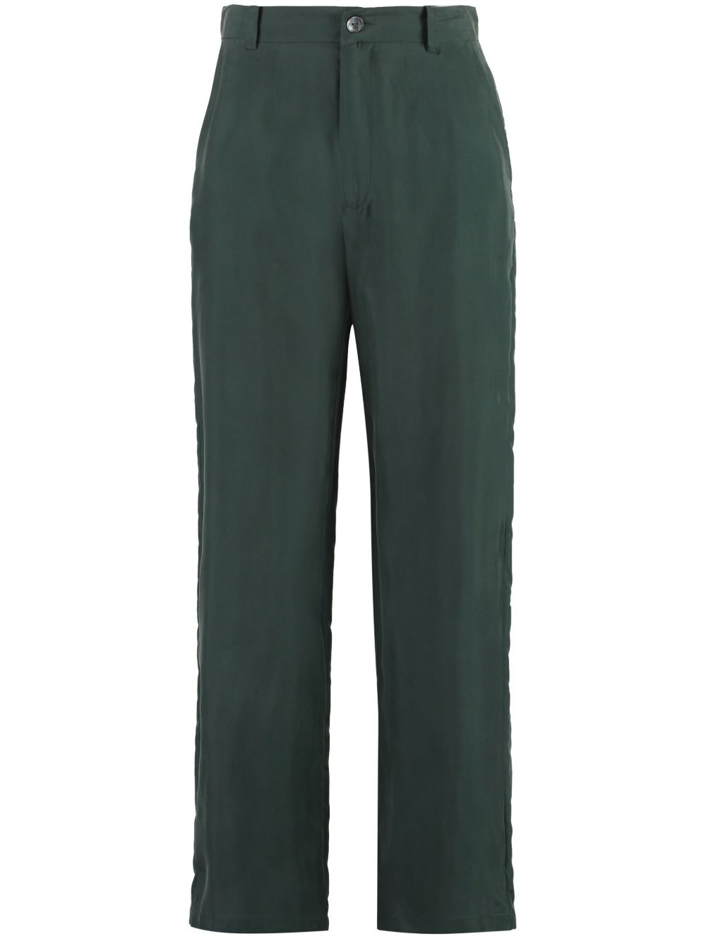 P.A.R.O.S.H. silk straight-leg trousers - Green