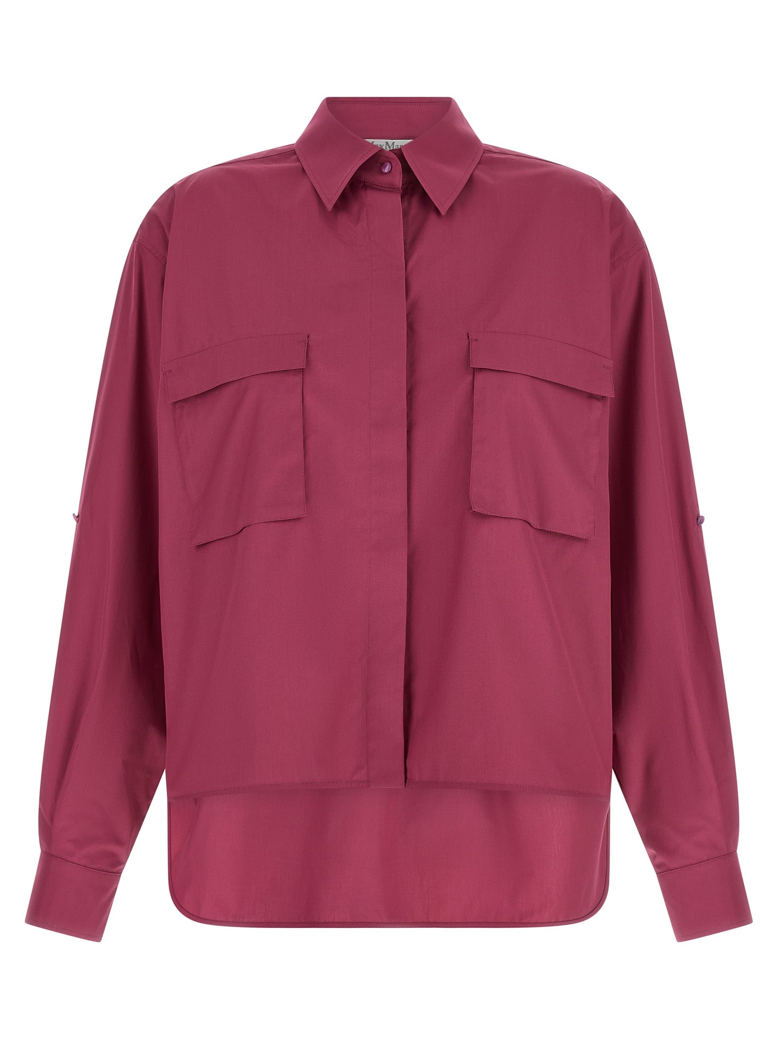 Cotton Poplin Blouse — Fuchsia