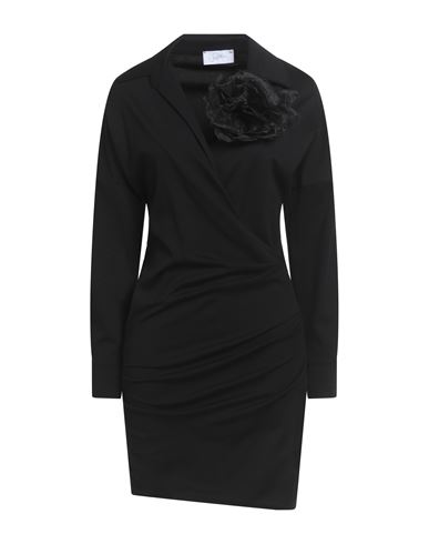 Woman Mini dress Black Size 4 Viscose, Polyamide, Elastane