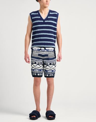 Man Shorts & Bermuda Shorts Blue Size 32 Cotton, Polyamide