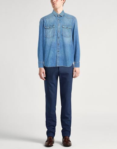 Man Denim shirt Blue Size 32 Cotton