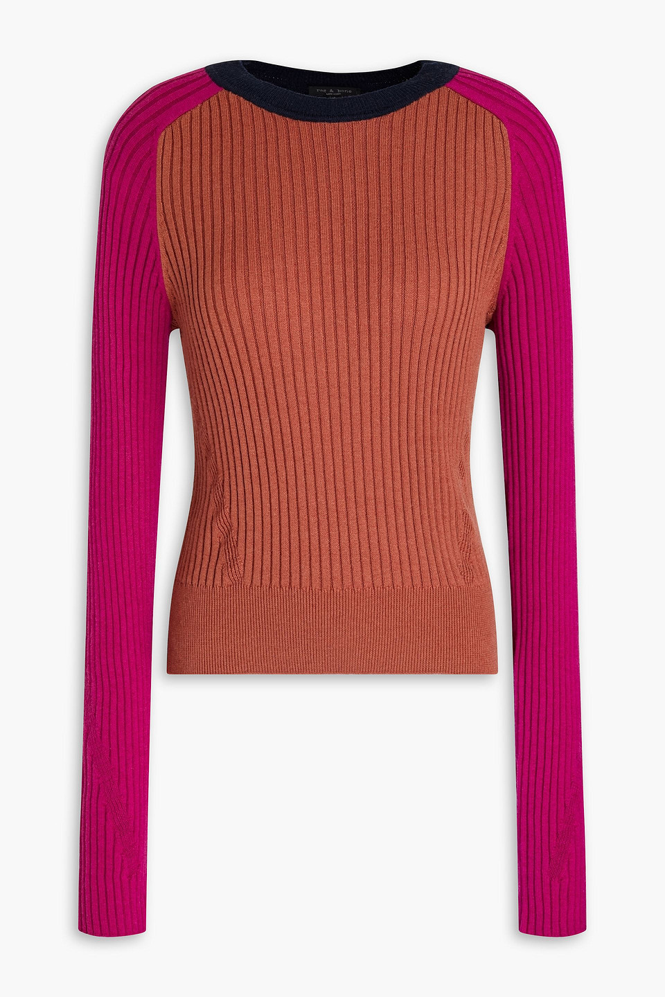 Navaya ribbed cotton and cashmere-blend sweater - Red - XXS