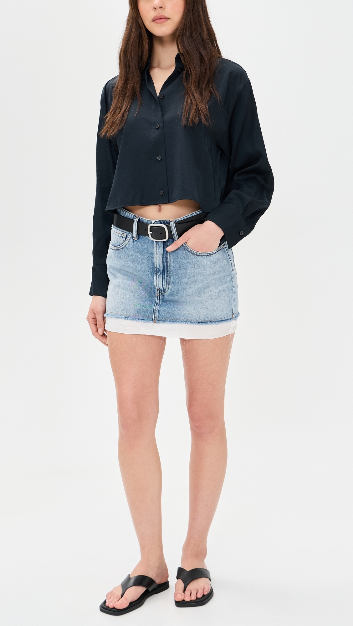 Nyra Mini Skirt Light Wash