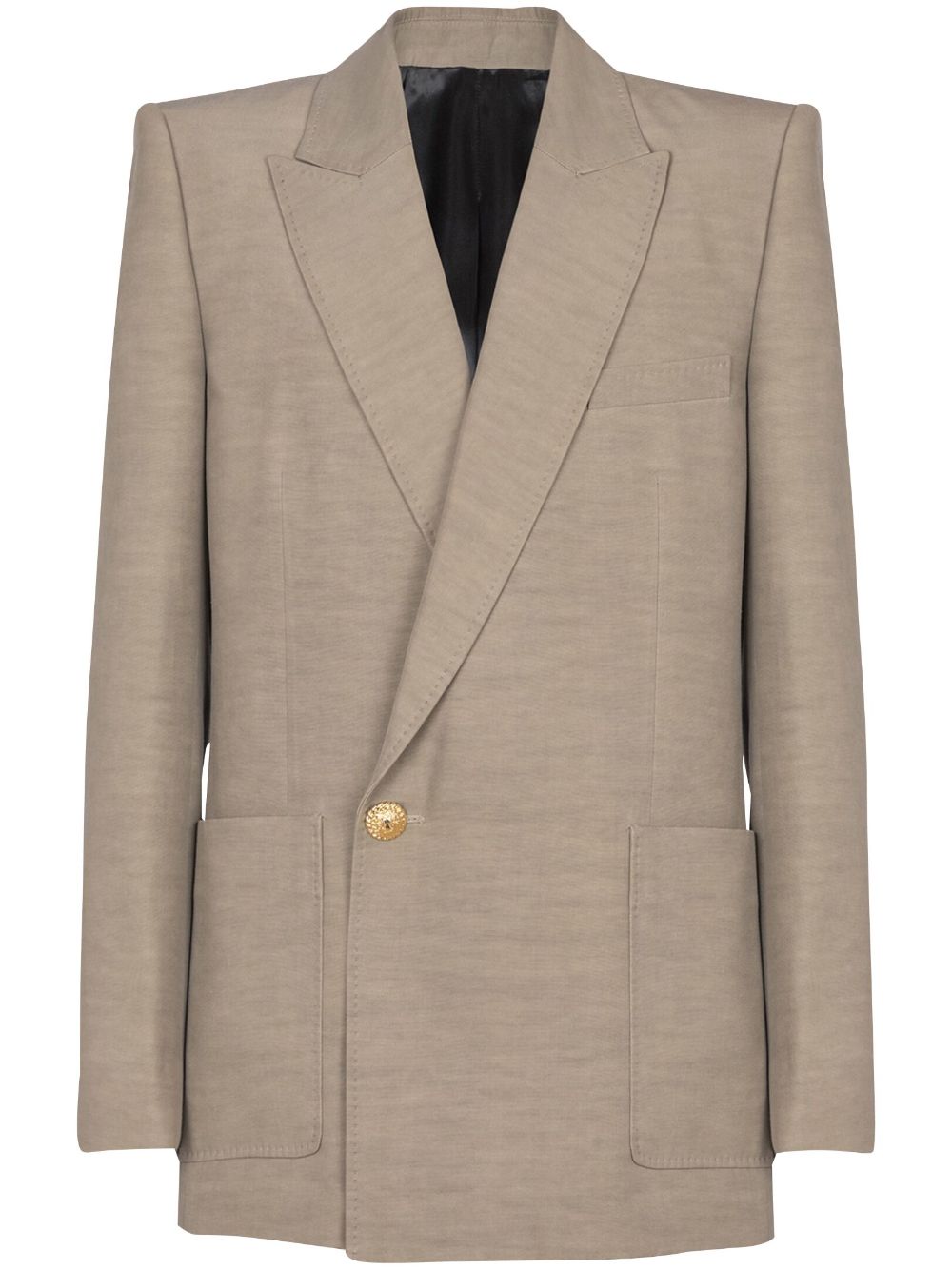 Mélange-effect blazer - Neutrals
