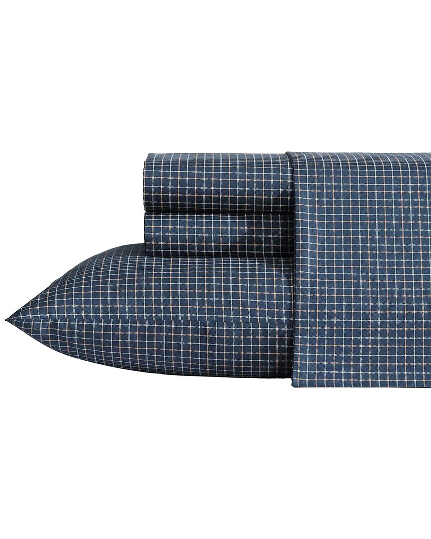200 Thread Count Reece Plaid Cotton Percale Sheet Set