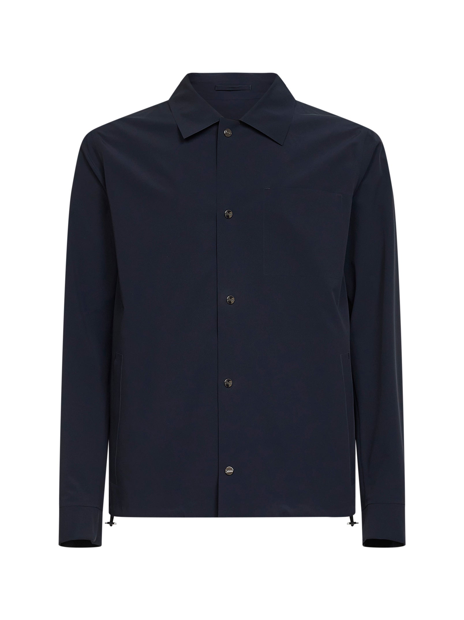 Recycled Polyamide Technical Shirt Jacket — Navy