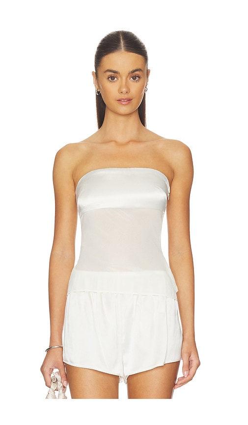 Superdown Ryliana Strapless Top in Ivory. - L also in M, S, XL