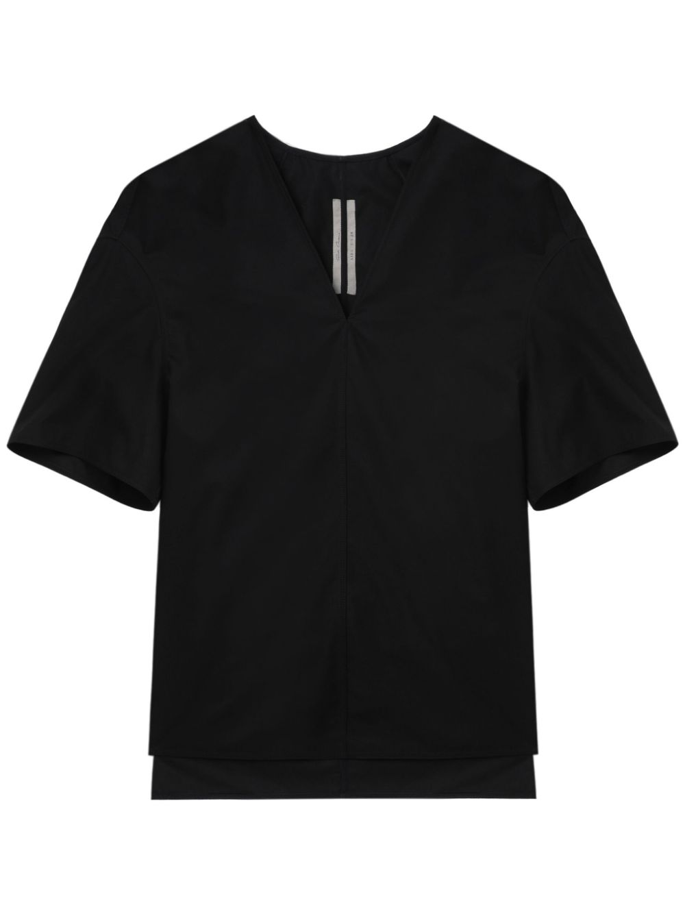 V-neck cotton T-shirt - Black