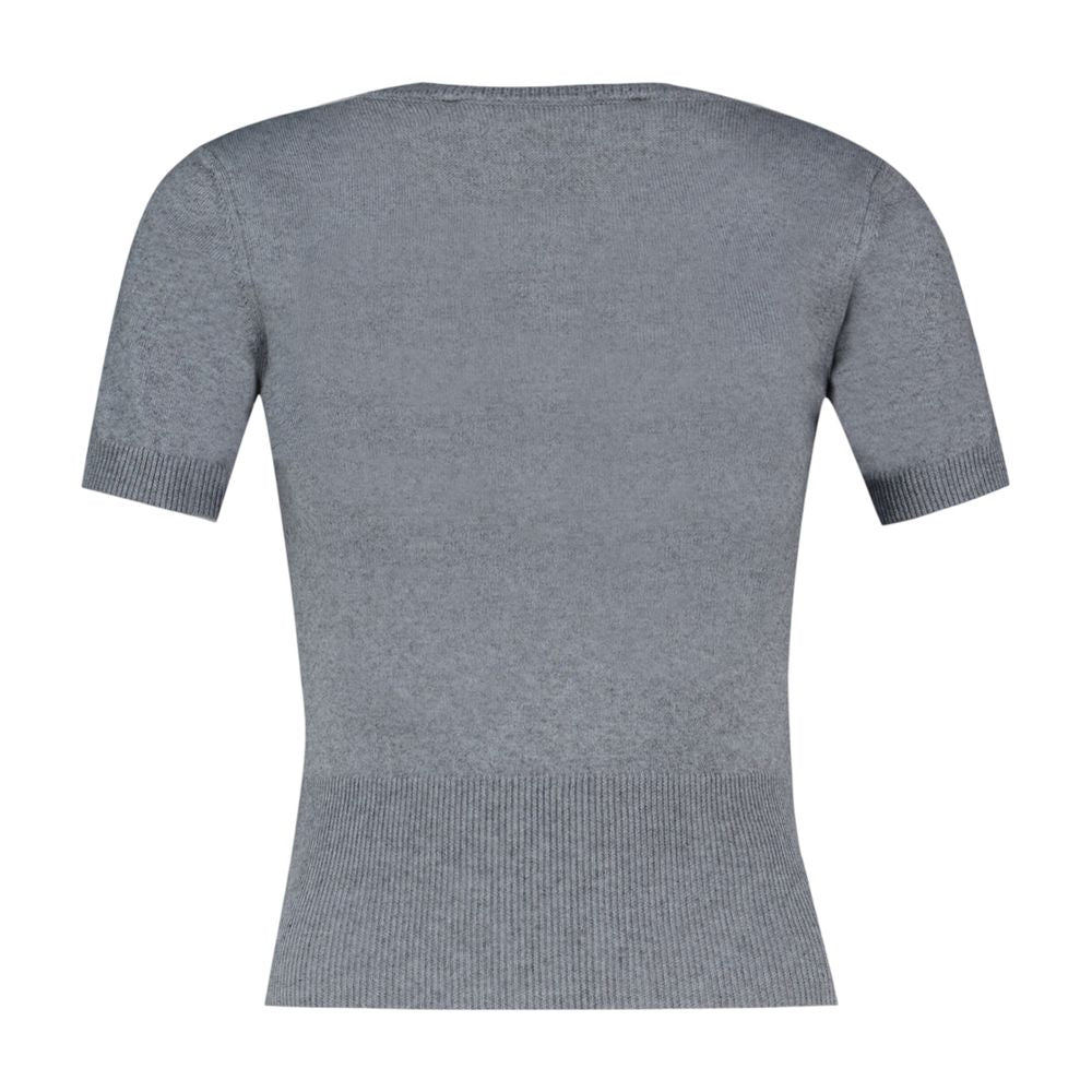 Cotton Knit T-Shirt — Gray