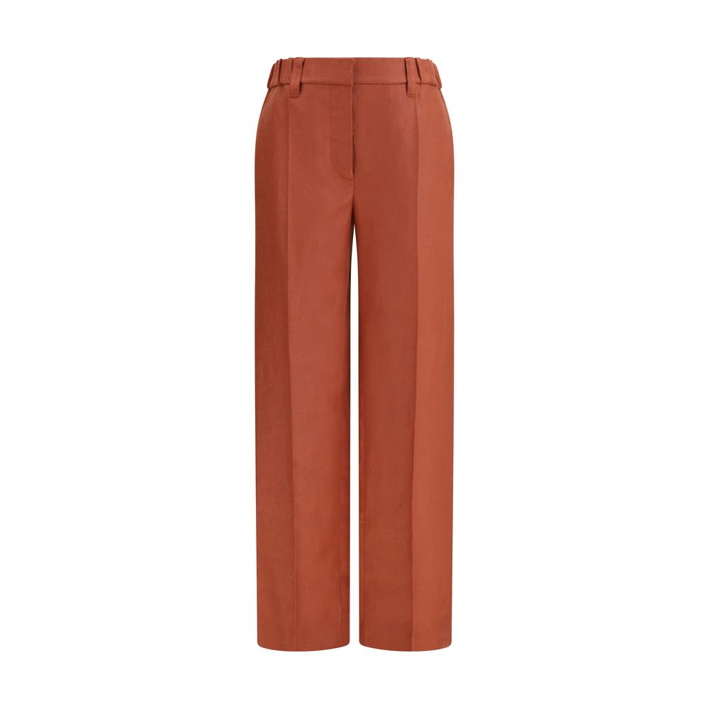 Linen Trousers — Orange