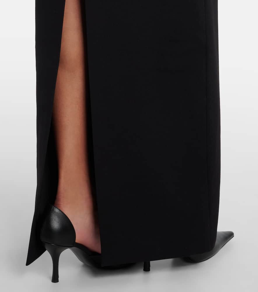 Embellished crêpe gown