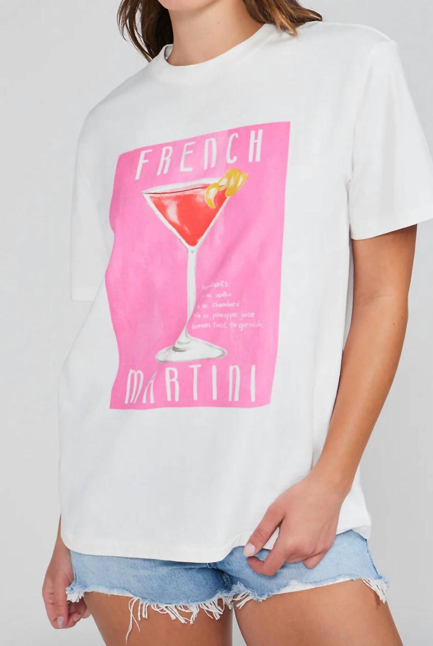 French Martini Tee In White