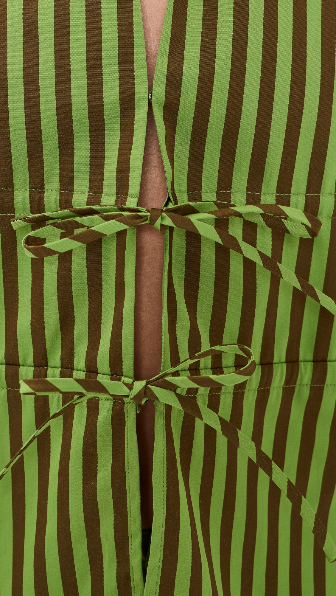 Amira Stripe Top Green Stripe