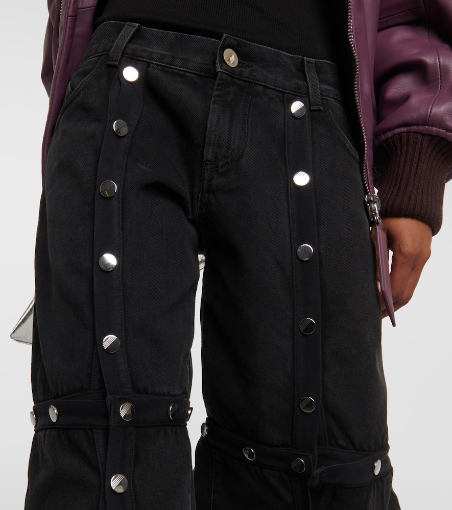 Deconstructed low-rise jeans