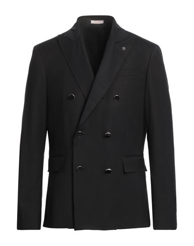 Man Blazer Black Size 38 Polyester, Viscose, Wool, Elastane