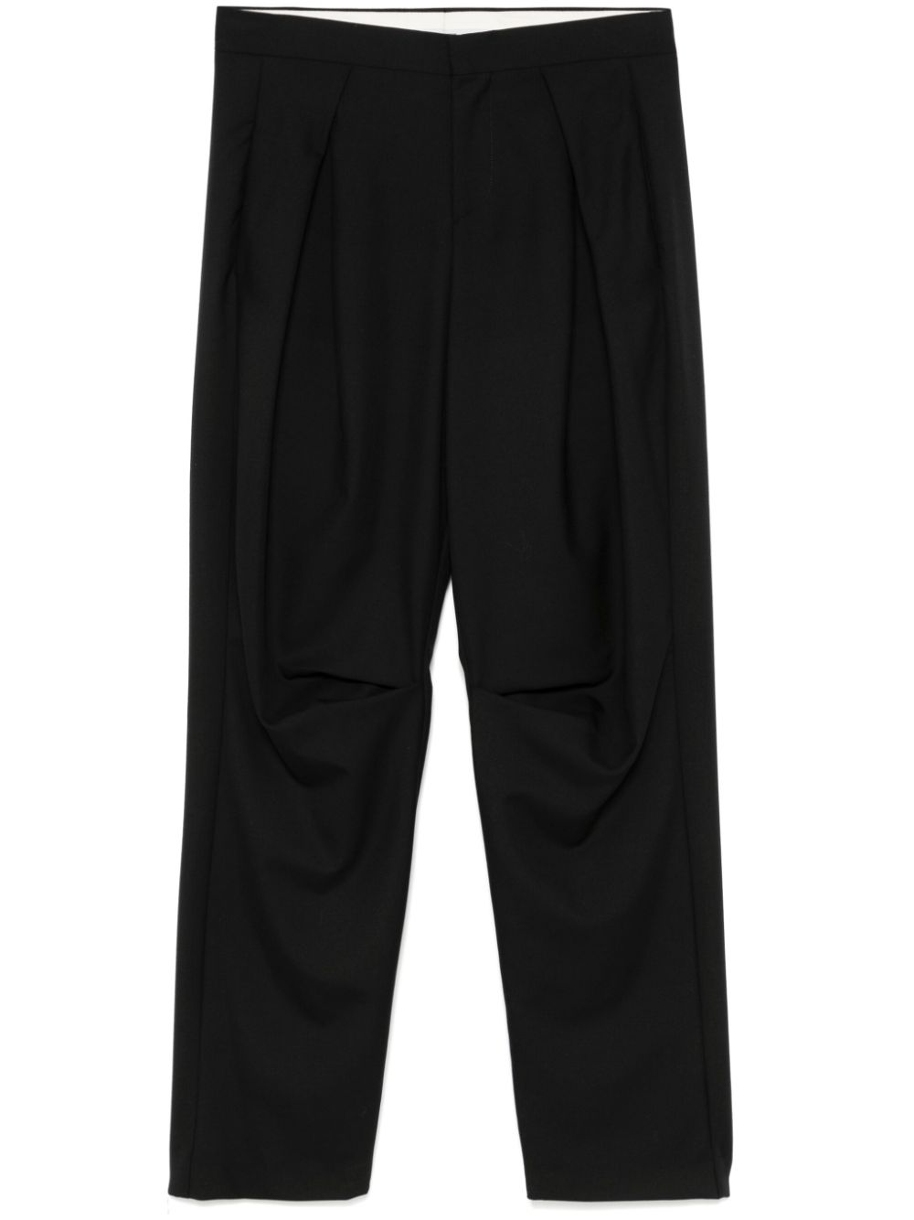 Virgin wool tailored trousers - Black