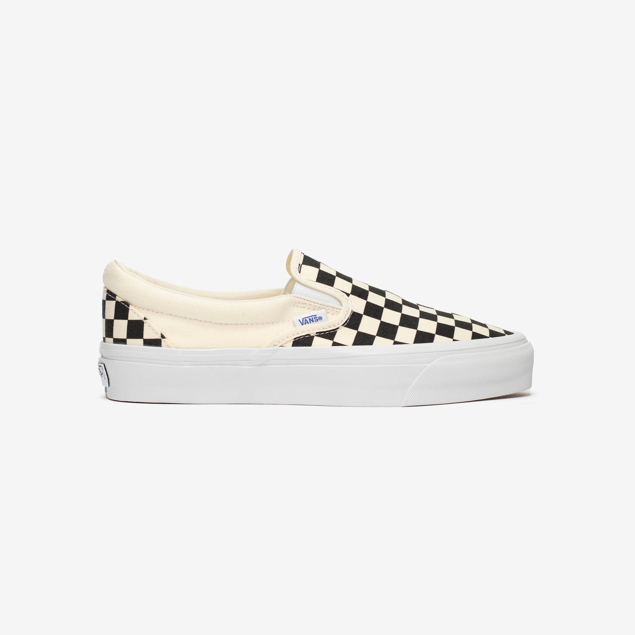 Vans LX Slip-On Reissue 98 - LX CHECKERBOARD BLACK/OFF WHITE - unisex