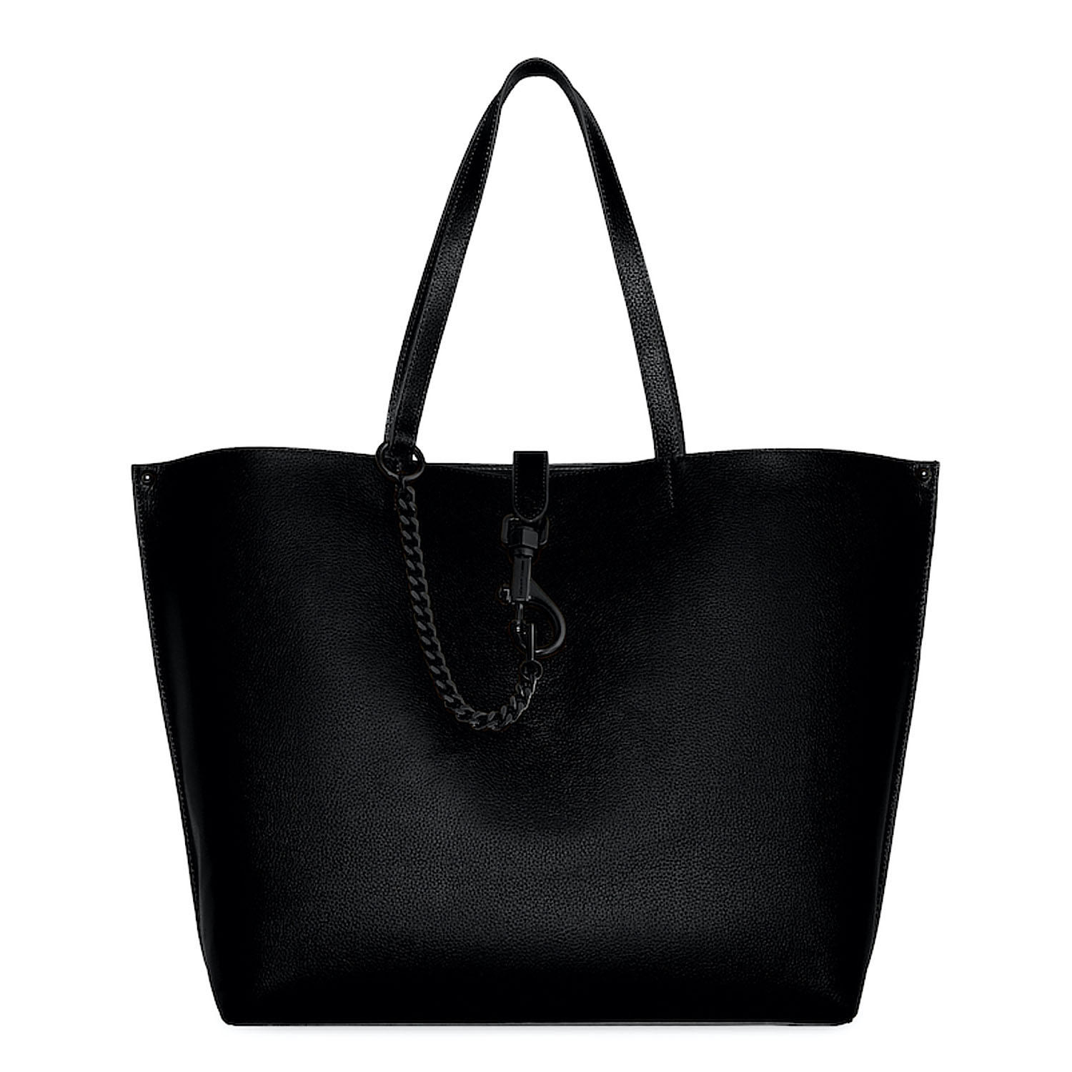 Megan Large Tote Bag- Black:- Black
