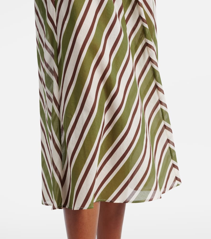 Summer striped cotton voile kaftan