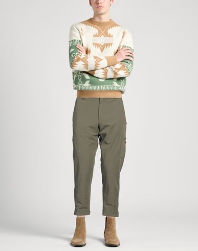 Pt Torino Man Pants Military green Size 34 Cotton, Polyamide, Elastane
