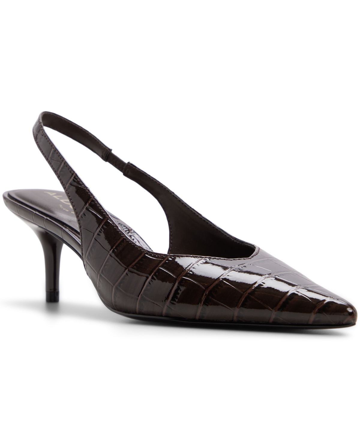 Women's Cloeliaa Slingback Dress Sandals - Dark Brown Embossed Croco