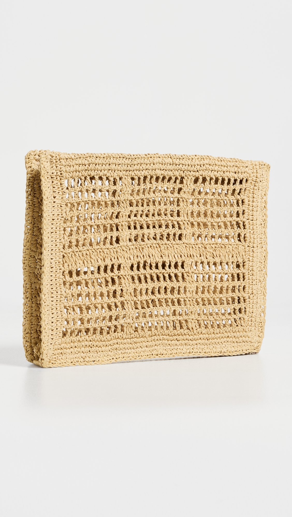 Ella Hand-Crocheted Pouch Natural One Size