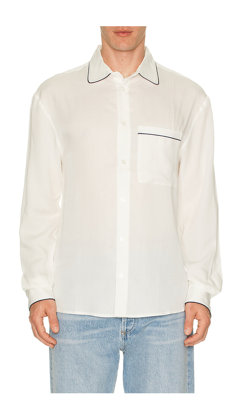 KROST Jordan Piping Shirt in White. S. Also in M, L, XL/1X