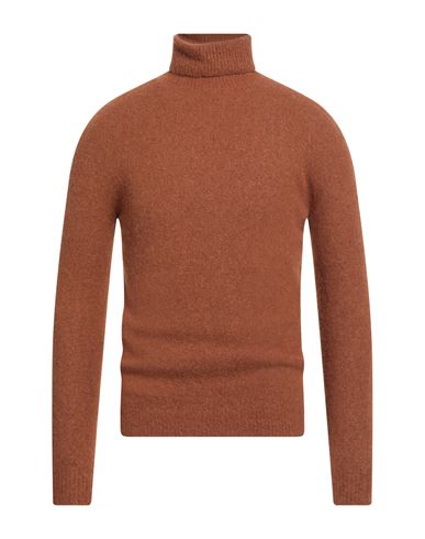Man Turtleneck Tan Size 40 Alpaca wool, Polyamide, Cotton, Modal, Elastane