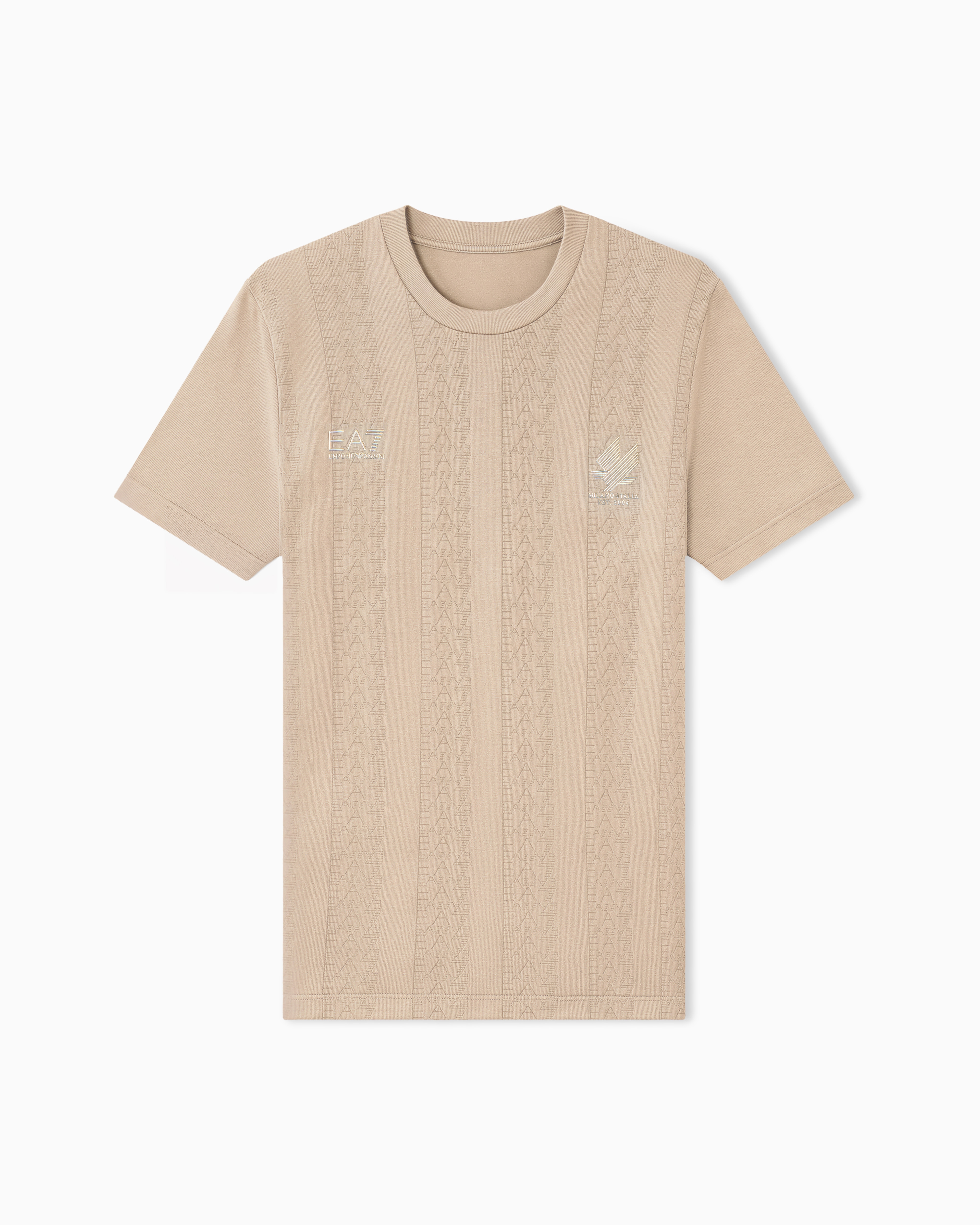 Soccer T-shirt in technical jacquard fabric