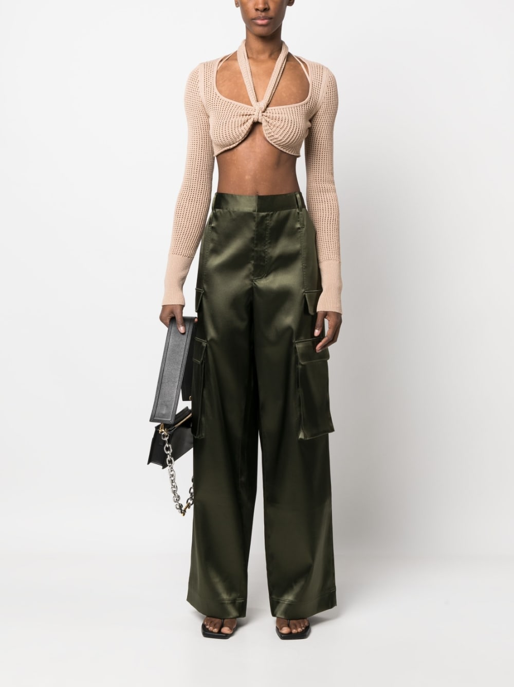 Andreadamo Crop Top With Necklin