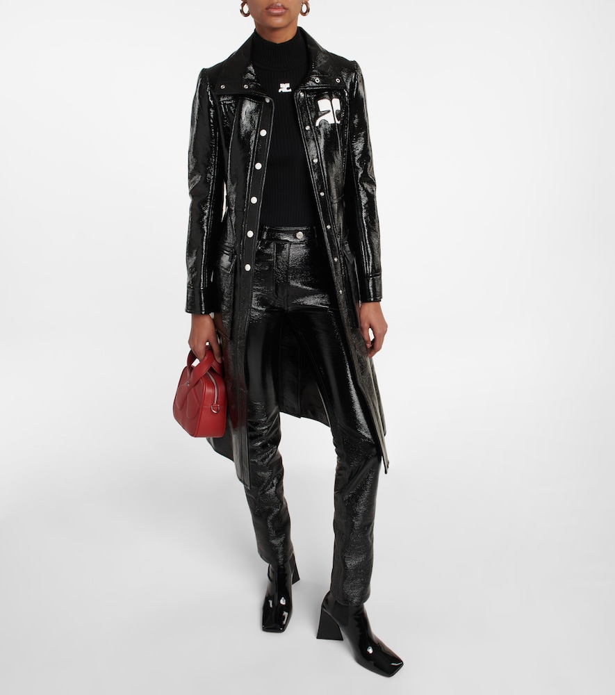 Logo cotton-blend trench coat