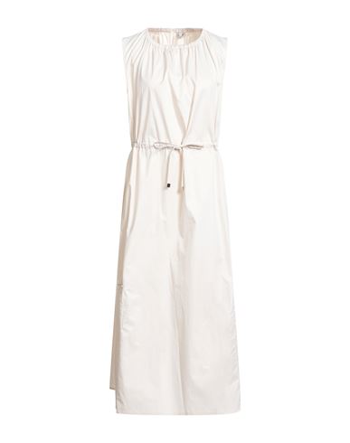 Sport Woman Midi dress Beige Size 12 Cotton, Elastane