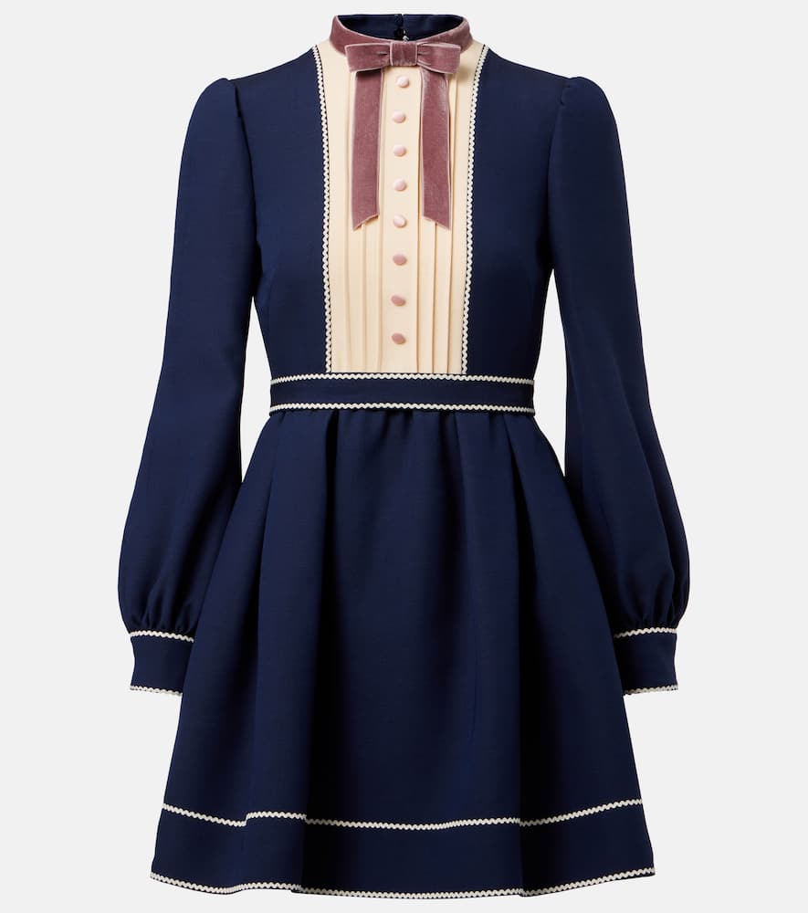 Crepe Couture bow-detail minidress