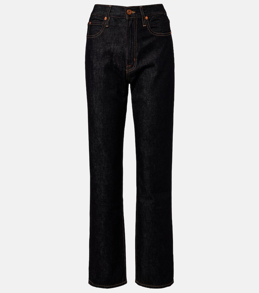 London high-rise straight jeans