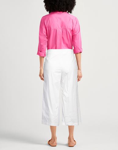 Caractère Woman Pants White Size 10 Cotton, Elastane
