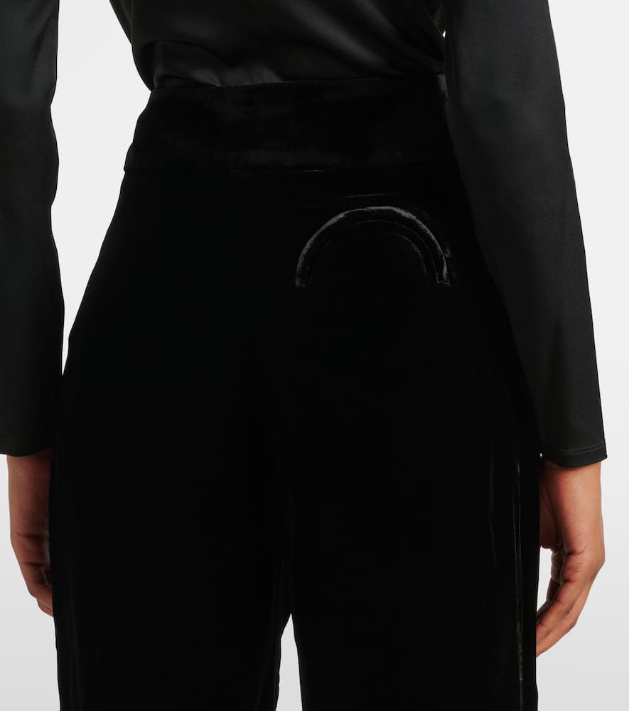 Blazé Milano Afterglow high-rise velvet slim pants