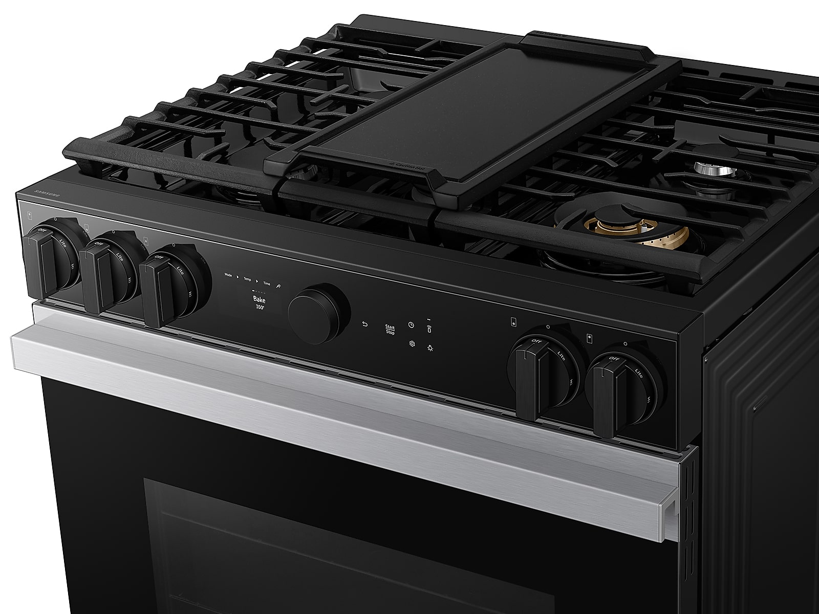 Bespoke 6.0 cu. ft. Smart Slide-In Gas Range with Air Sous Vide & Air Fry in Stainless Steel(NSG6DG8500SRAA)