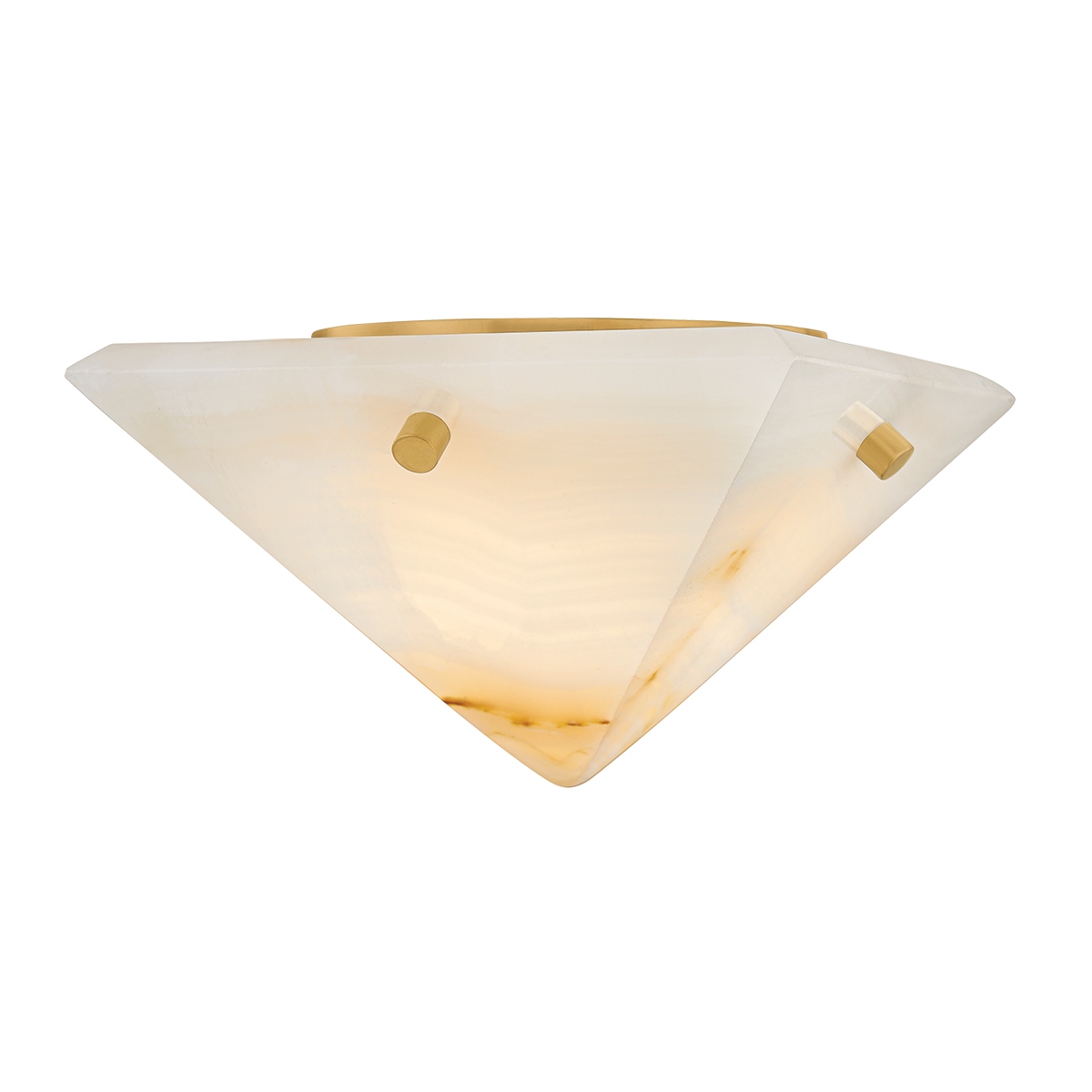 Vintage Brass LED Flush Mount from the Geo Collection