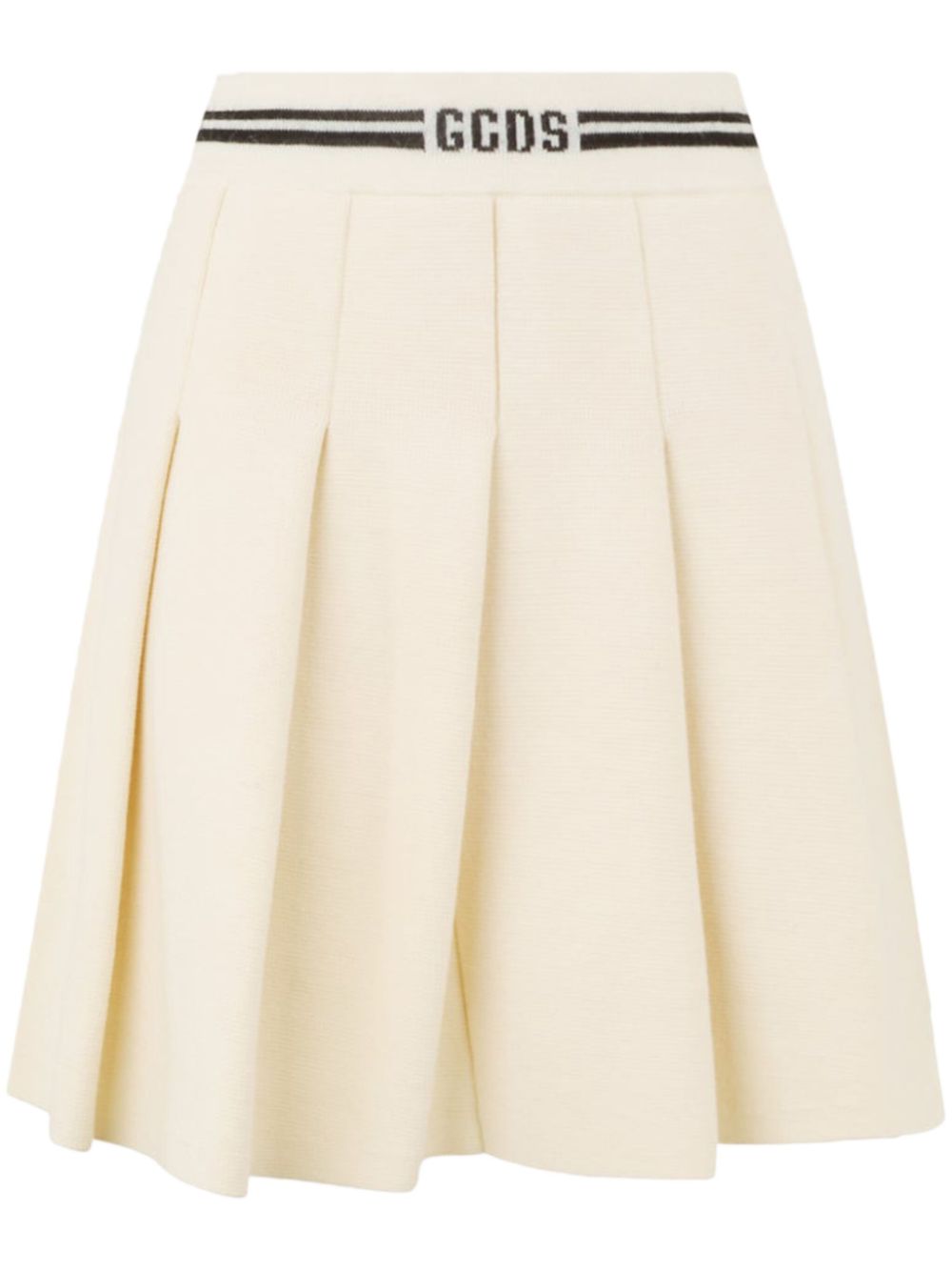 Knitted pleated skirt - Neutrals