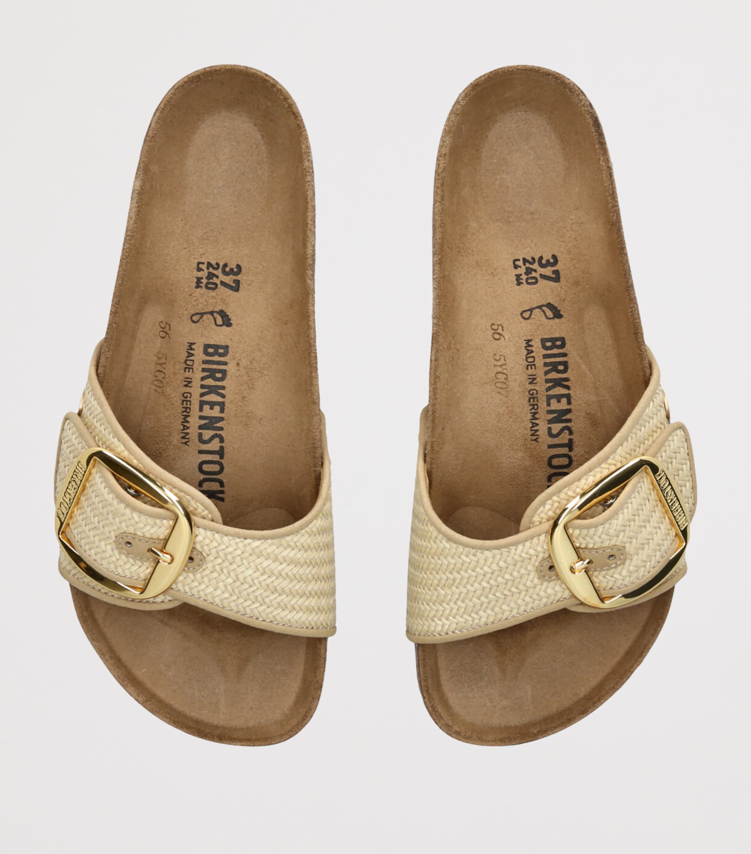 Raffia Madrid Big Buckle Sandals