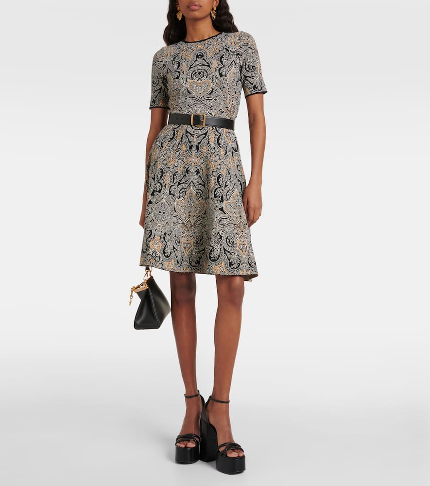 Paisley printed minidress