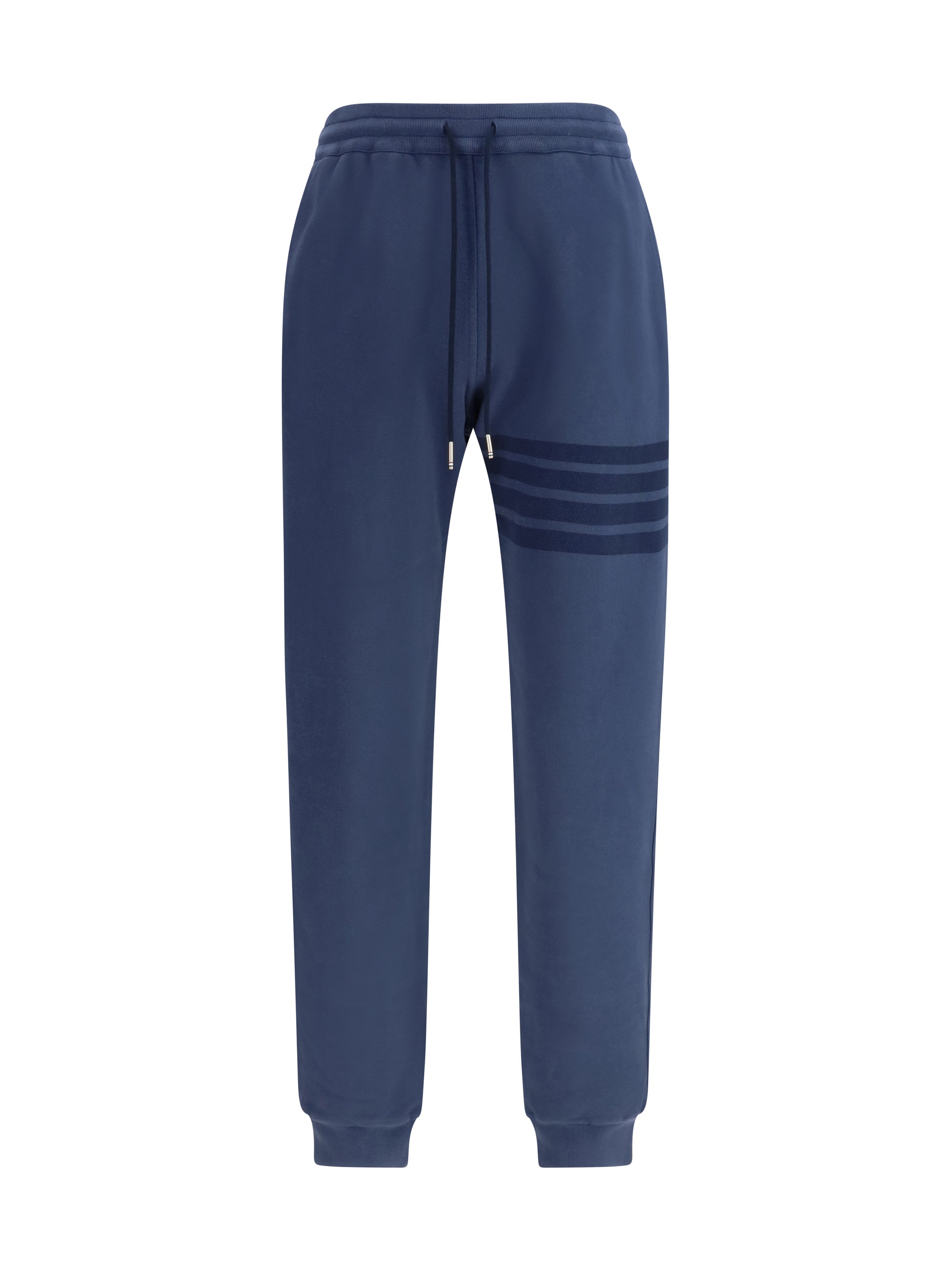Three-Stripe Cotton Joggers — Navy