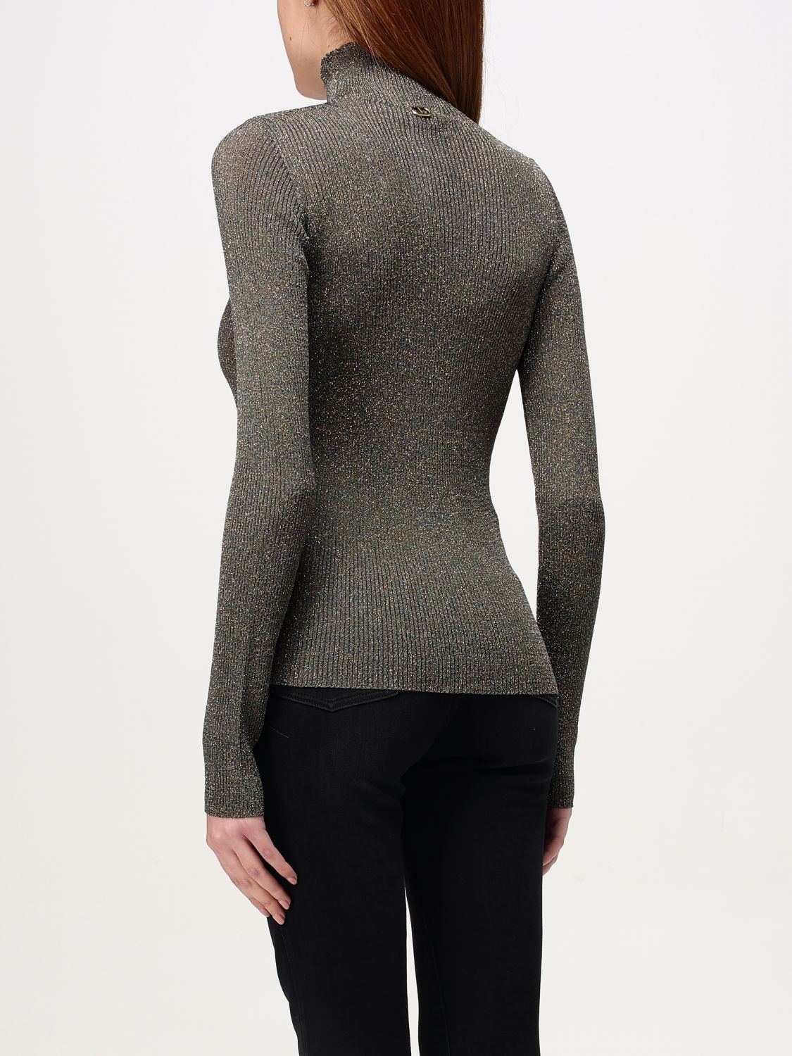 Lurex detailing jumper - Grey