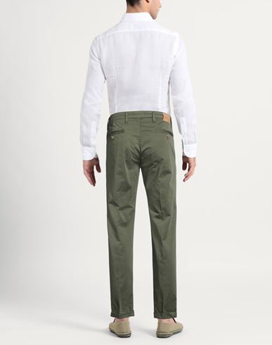 Man Pants Military green Size 28 Cotton, Elastane